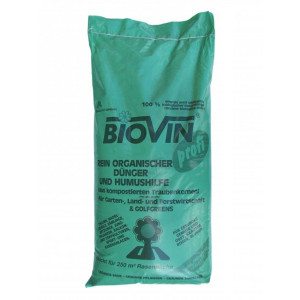 Biovin hroznový kompost -  100% organický pôdny kondicionér pre zdravý rast rastlín 20 kg